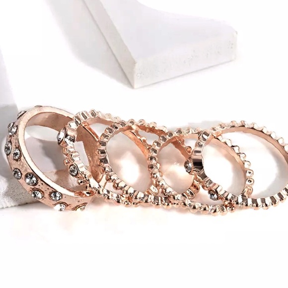 Rose Gold Stackable Rings - Picture 2 of 4